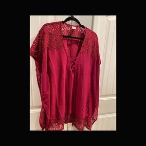 Tunic top for swim wear